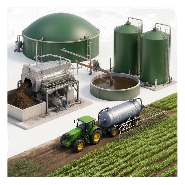 Digestate treatment, nutrient handling equipment and crop application