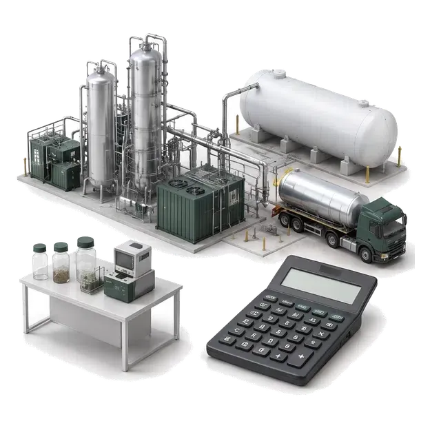 CO₂ recovery equipment, delivery tanker and netback calculator