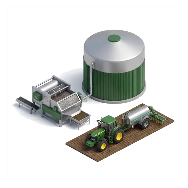 Digestate treatment and nutrient application equipment beside agricultural fields