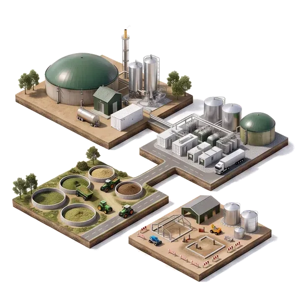 Existing digester connected to regional facilities, farms and a future production pathway